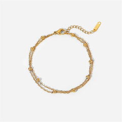 Bead Chain Gold Bracelet