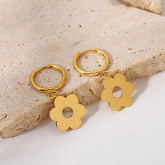 Flower Hoop Earrings