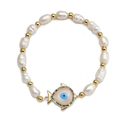 Evil Eye Bead Bracelet