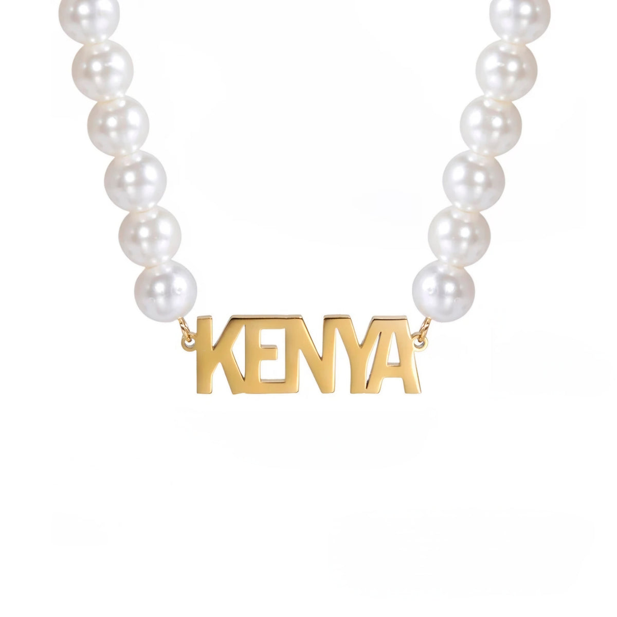 Custom Pearl Name Necklace