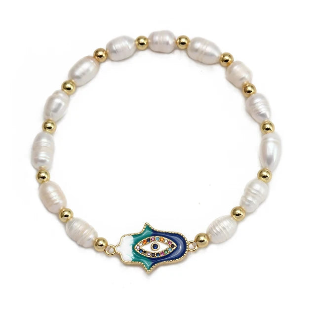 Evil Eye Bead Bracelet