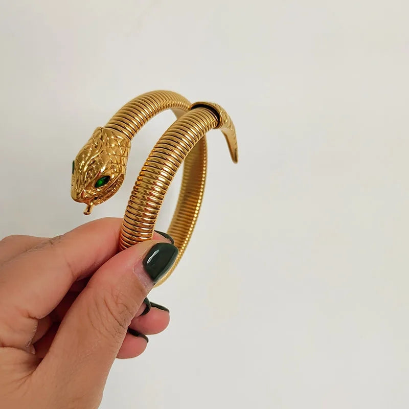 Green Eye Snake Bangle