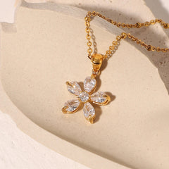 Five Petal Flower Pendant