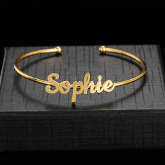 Customised Gold Adjustable Bangle