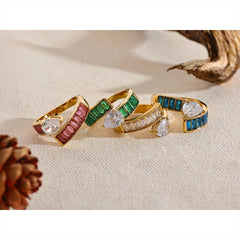 Gold Stones Ring