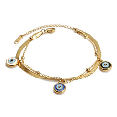 Evil Eye Snake Chain Bracelet