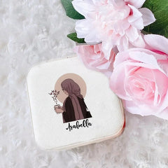 Personalised Travel Size Hijabi Jewellery Case