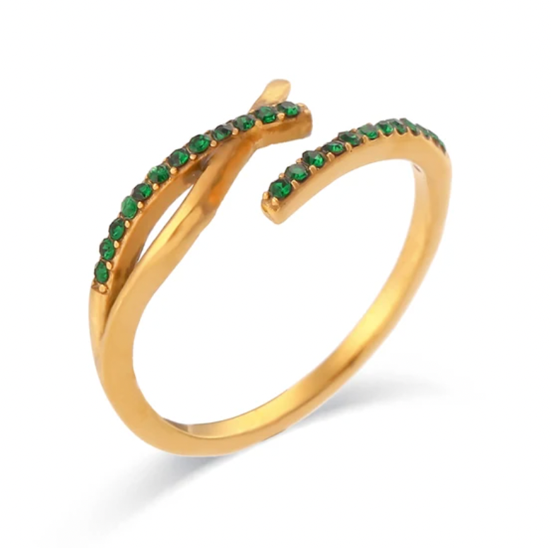 Twig Micro-Inlaid Diamond Ring